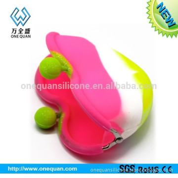 2015 factory wholesale cute silicone kids purse kids wallet